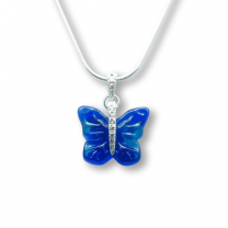 Murano Glass Butterfly Pendant – Farfalle Turchino