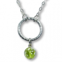 Murano Glass Necklet - Brina Lime