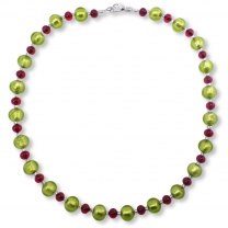 Murano Glass Necklace - Cara Light Emerald
