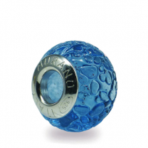 Murano Glass charm bead - Dodici blue violet