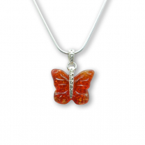 Murano Glass Butterfly Pendant – Farfalle Rosso