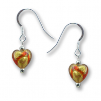 Murano Glass Heart Earrings – Mara Rosso