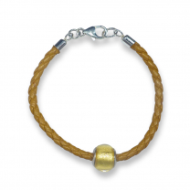 Murano glass charm bead nappa leather bracelet – Venezia Sette