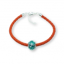 Murano glass charm bead nappa leather bracelet – Venezia Nove