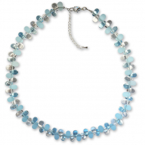 Murano Glass Necklace - Piera Ice Blue