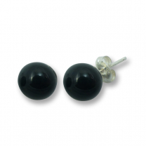 Murano Glass Stud Earrings - Esta Nero