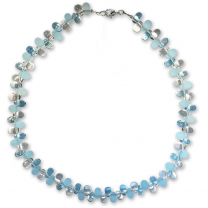 Murano Glass Necklace - Piera Ice Blue