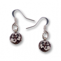 Murano Glass Earrings - Brina Dark Crimson