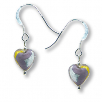 Murano Glass Heart Earrings - Esta Resina