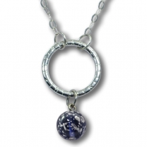 Murano Glass Necklet - Brina Dark Violet