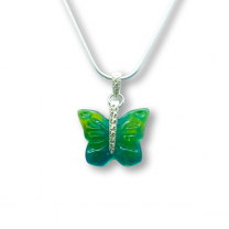 Murano Glass Butterfly Pendant – Farfalle Verde