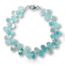 Murano Glass Bracelet - Piera Ice Blue