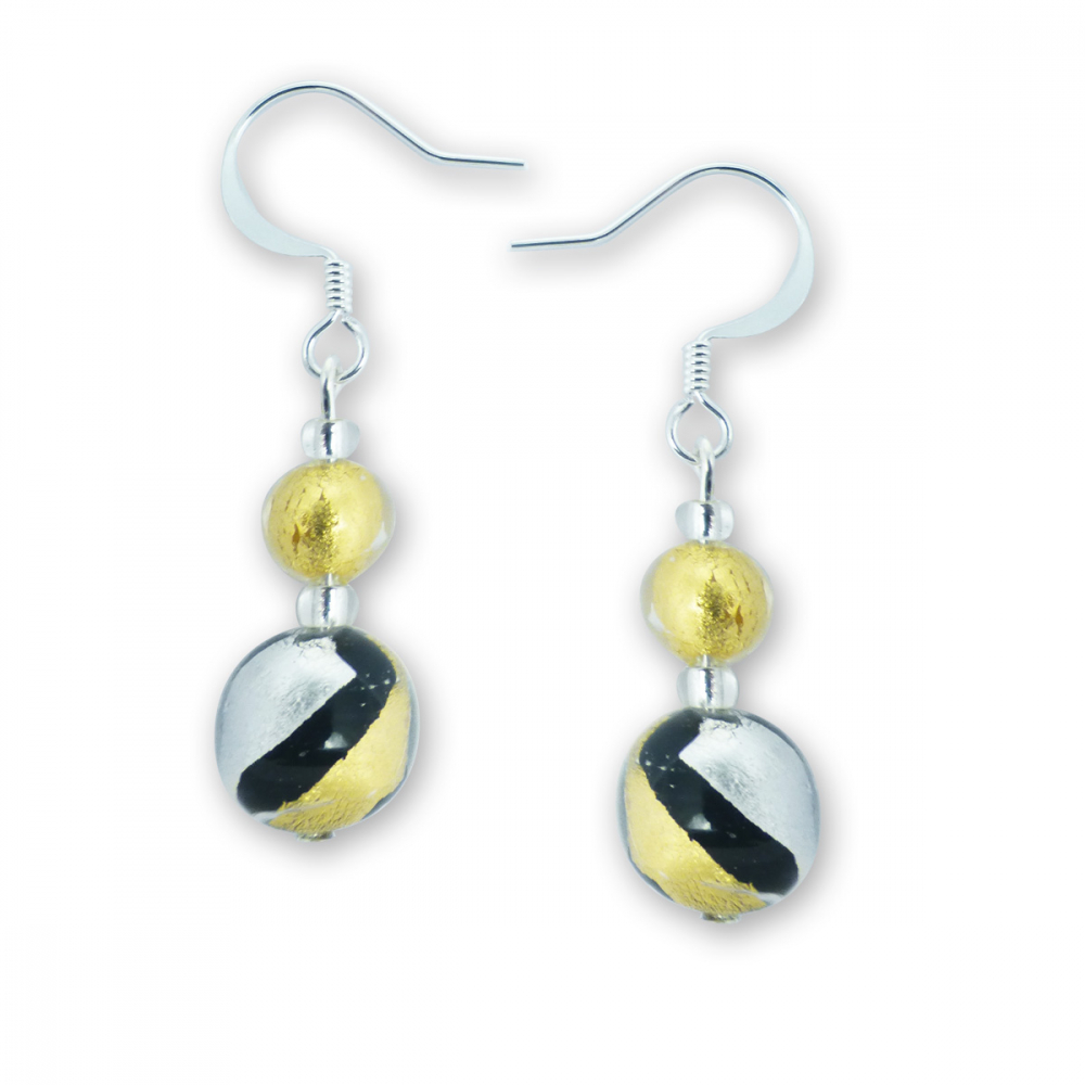 Murano Glass Earrings - Oliva Gold Photo