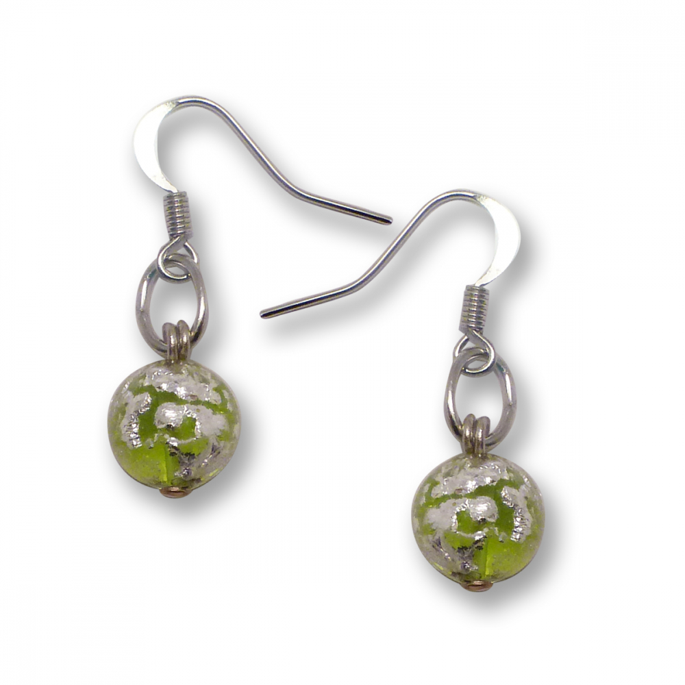 Murano Glass Earrings - Brina Lime Photo