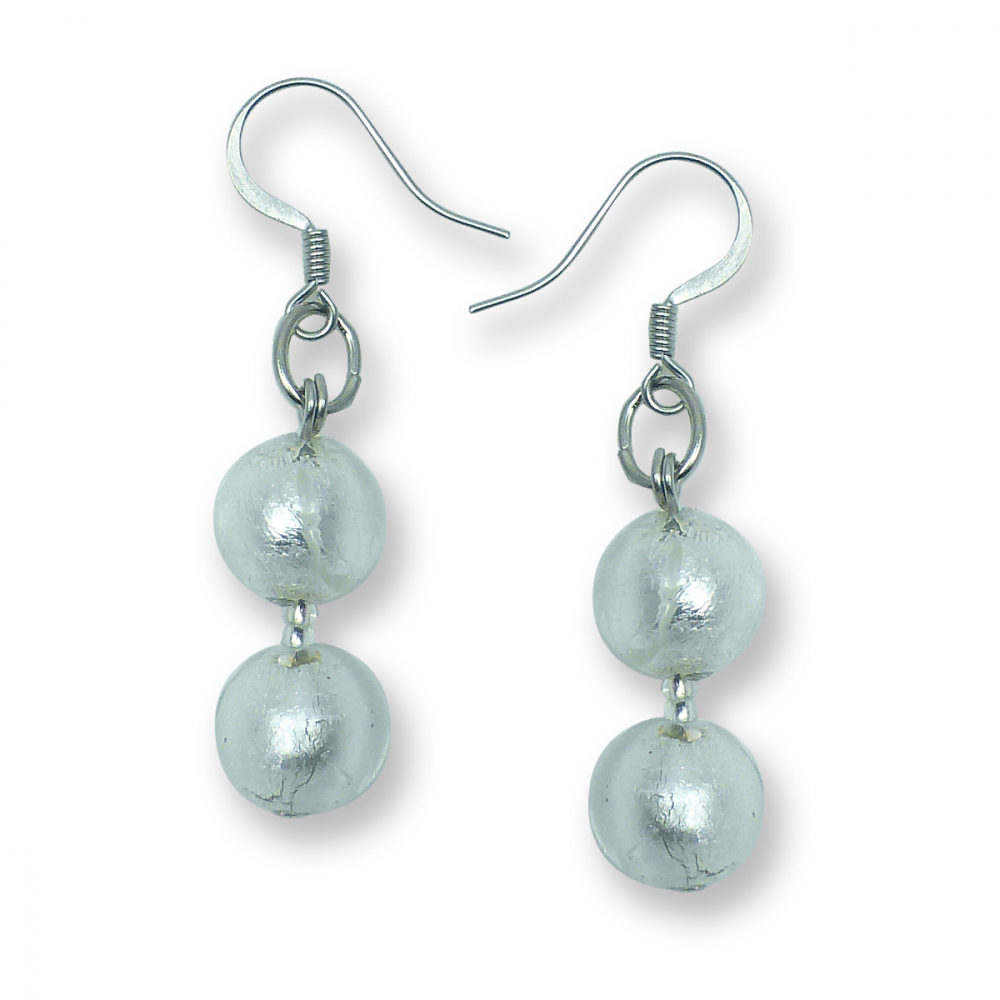 Murano Glass earrings - Gianna Silver Photo