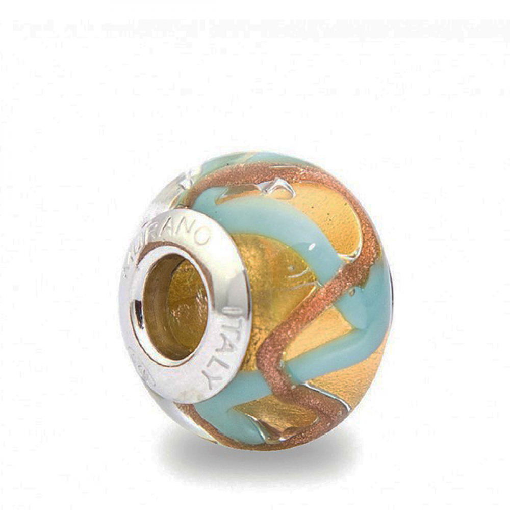 Murano Glass Charm Bead - Due Photo