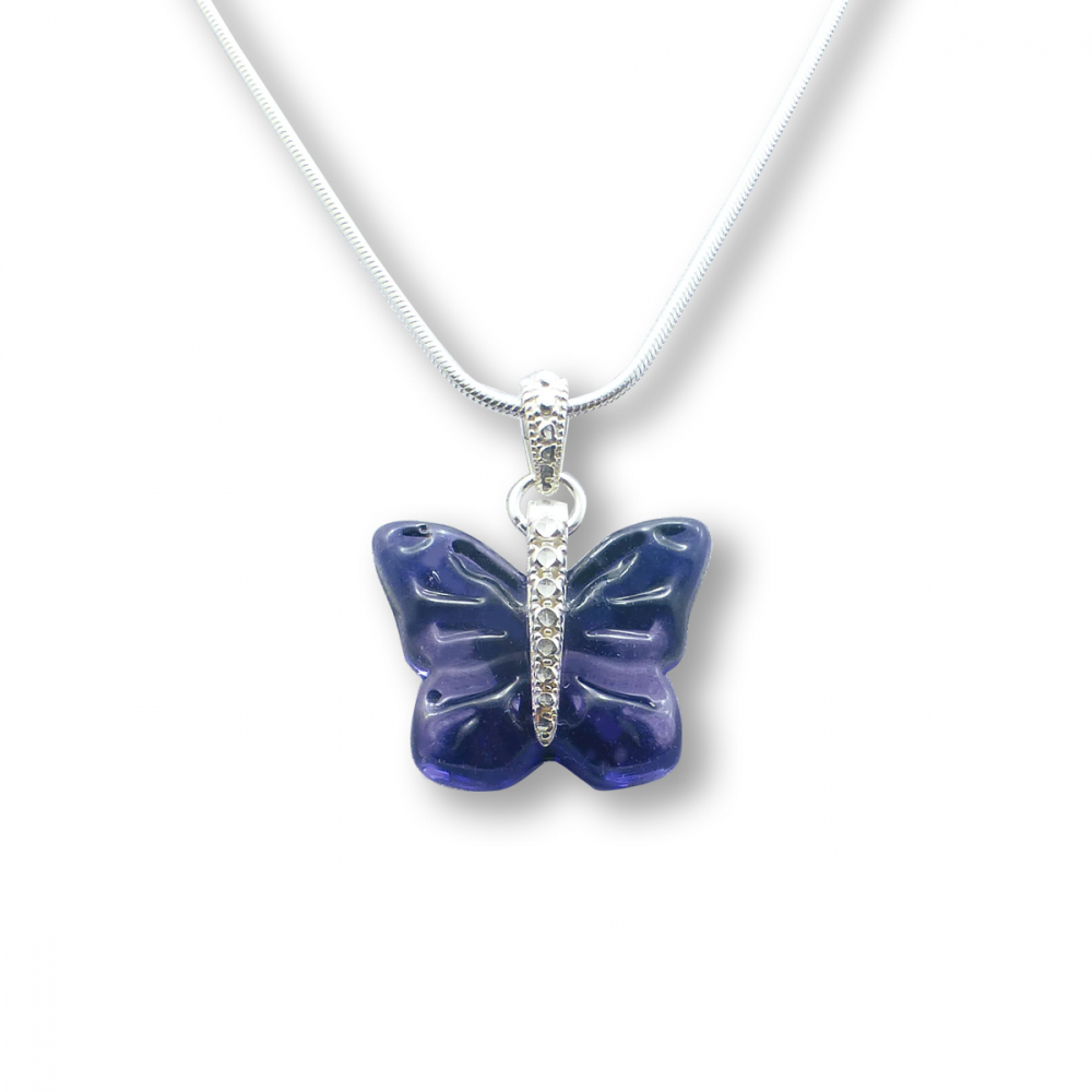 Murano Glass Butterfly Pendant – Farfalle Viola Photo