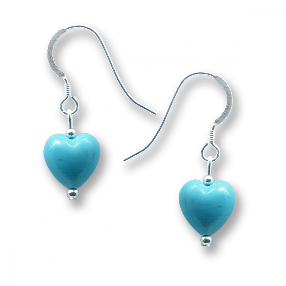 Murano Glass Heart Earrings - Julietta Photo