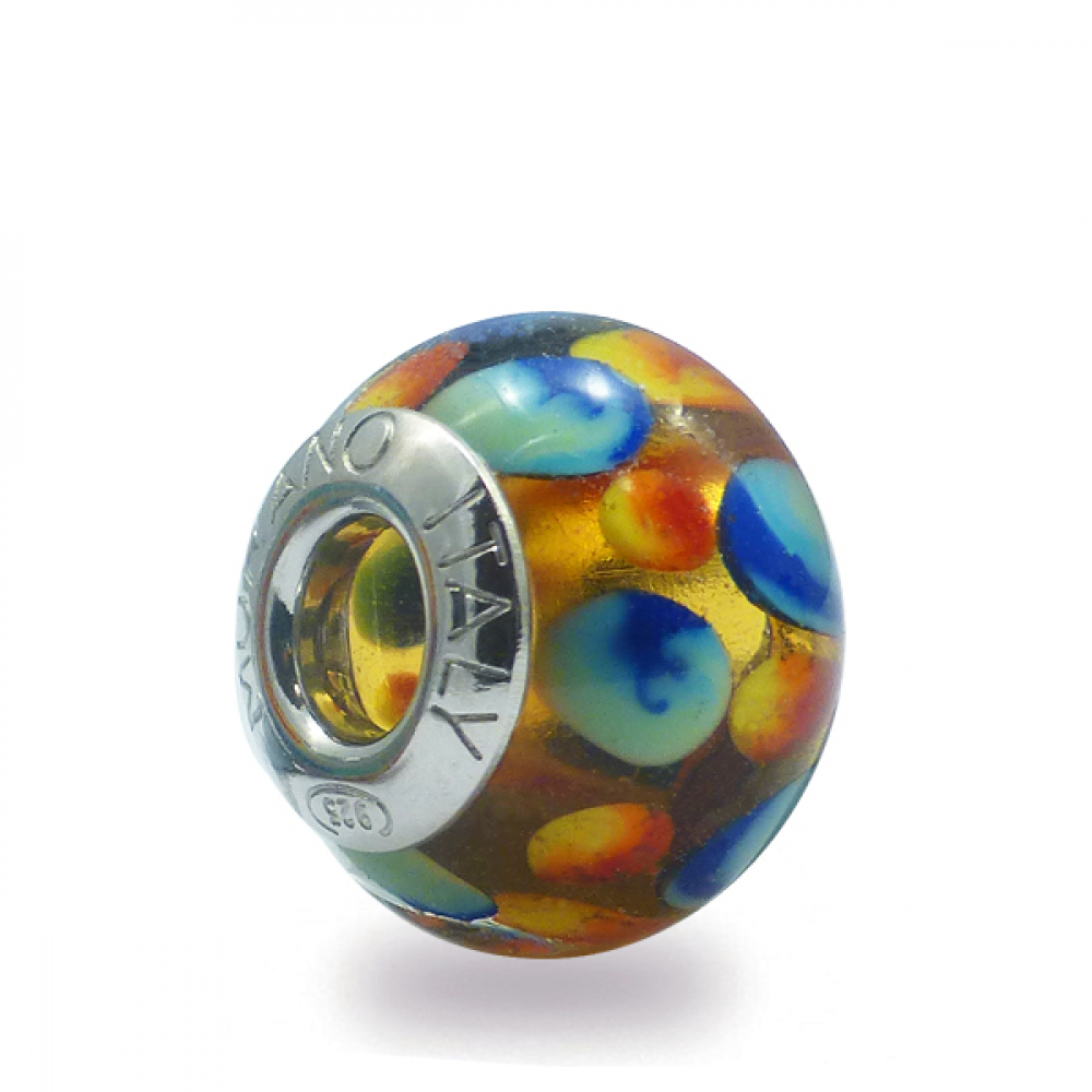 Murano Glass Charm Bead - Mille Photo