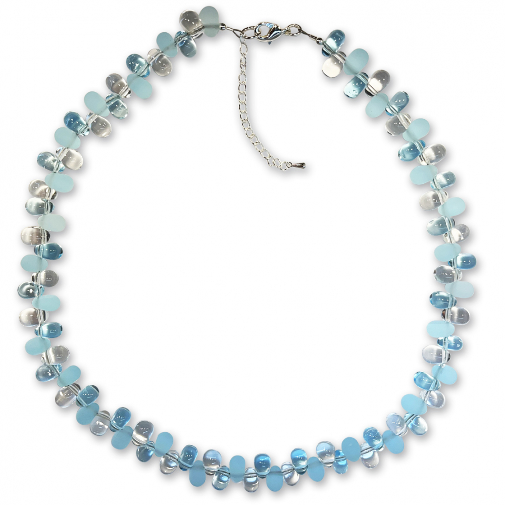Blue murano on sale glass necklace