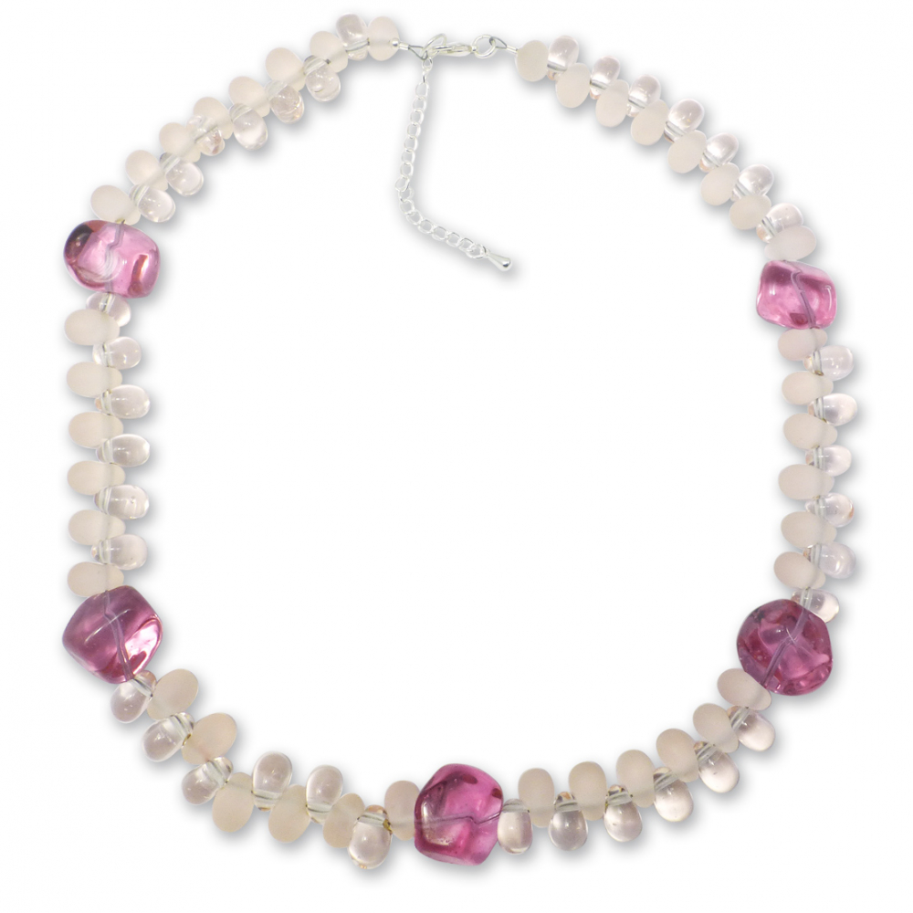 Murano glass necklace - Piera Coral Uno Photo