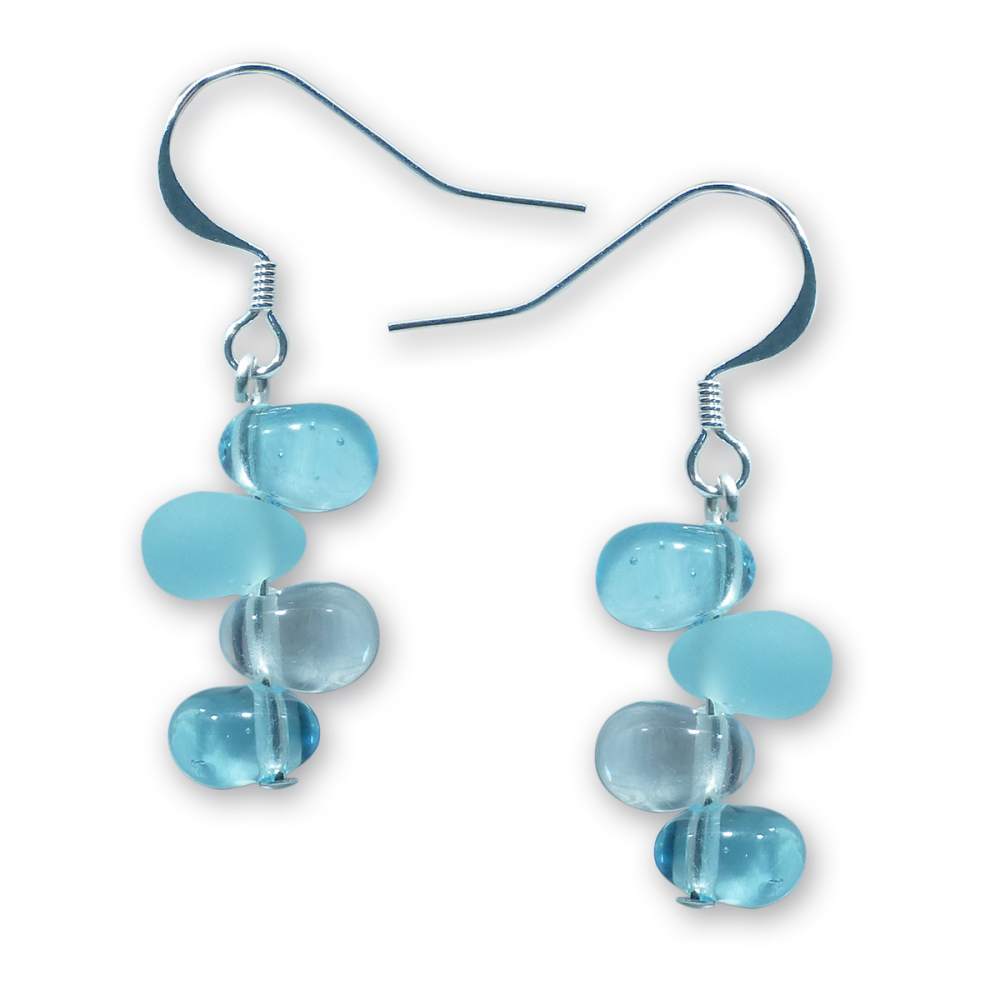 Murano Glass Earrings - Piera Ice Blue Photo
