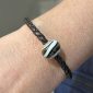 Murano glass charm bead nappa leather bracelet - Venezia Trentanove Photo