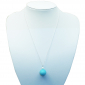Murano Glass Pendant Necklace - Julietta Turquoise/Pearl Photo