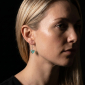 Murano Glass Heart Earrings - Mara Turquoise Photo