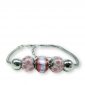 Murano glass charm bead silver bracelet - Genoa Photo