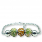 Murano glass charm bead silver bracelet - Verona Photo