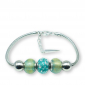 Murano glass charm bead silver bracelet - Rimini Photo