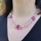 Murano glass necklace - Piera Coral Uno Photo