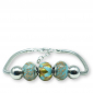 Murano glass charm bead silver bracelet - Trieste Photo