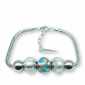 Murano glass charm bead silver bracelet - Pisa Photo
