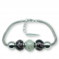 Murano glass charm bead silver bracelet - Bologna Photo