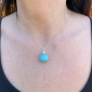 Murano Glass Pendant Necklace - Julietta Turquoise/Pearl Photo