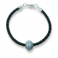 Murano glass charm bead nappa leather bracelet - Venezia Ottanta Photo