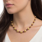 Murano Glass necklace – Gianna Gold/Burgundy Photo