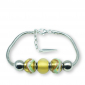 Murano glass charm bead silver bracelet - Florence Photo