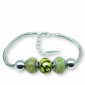 Murano glass charm bead silver bracelet - Turin Photo