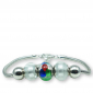 Murano glass charm bead silver bracelet - Napoli Photo
