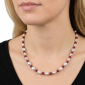 Murano Glass necklace – Gianna Silver/Burgundy Photo