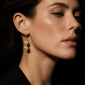 Murano Glass Earrings - Gianna Gold Photo