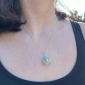 Murano Glass Pendant Necklace - Julietta Gold/Turquoise Photo