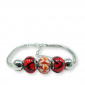 Murano glass charm bead silver bracelet - Ancona Photo