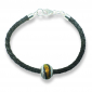 Murano glass charm bead nappa leather bracelet - Venezia Trentanove Photo
