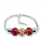 Murano glass charm bead silver bracelet - Ancona Photo