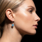 Murano Glass Heart Earrings - Esta Azure Photo
