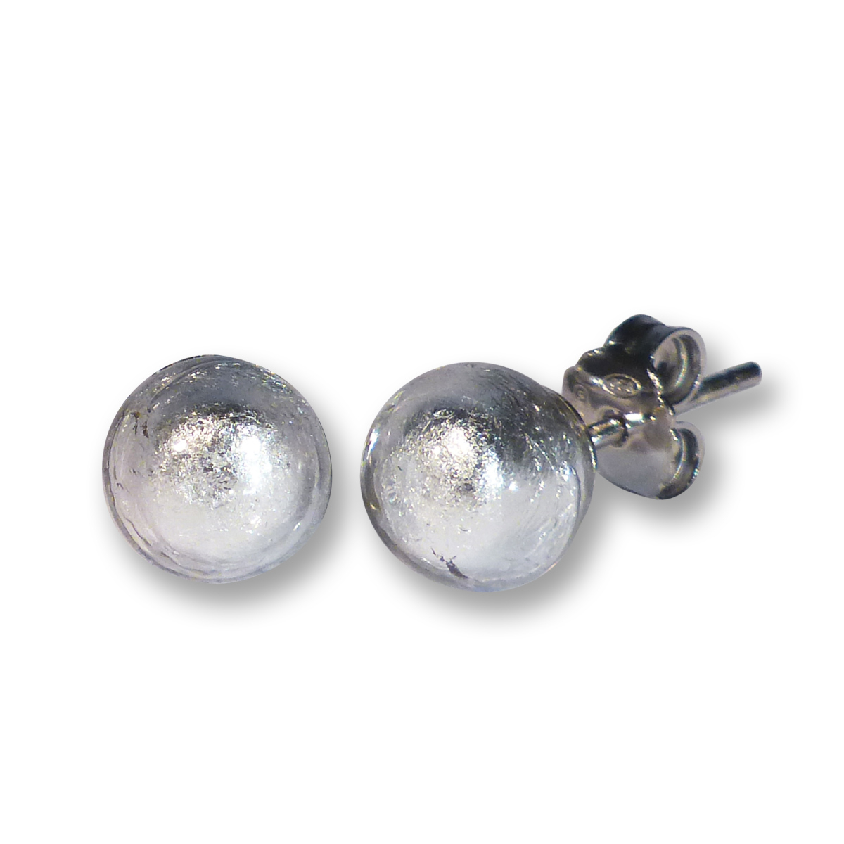 Murano Glass Stud Earrings Esta Silver